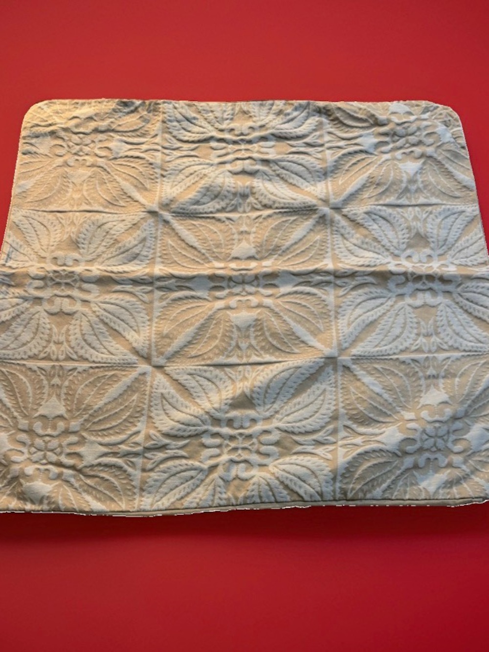 Martha Stewart Collection Euro Sham Embossed Quilt-Style Taupe Cream Replacement